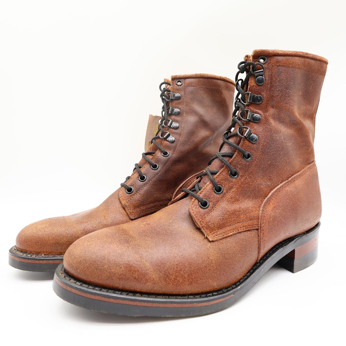 Wrangler Vintage 90s Lace Roper Boots Mens 10.5 Brown Leather NWT - take2supply
