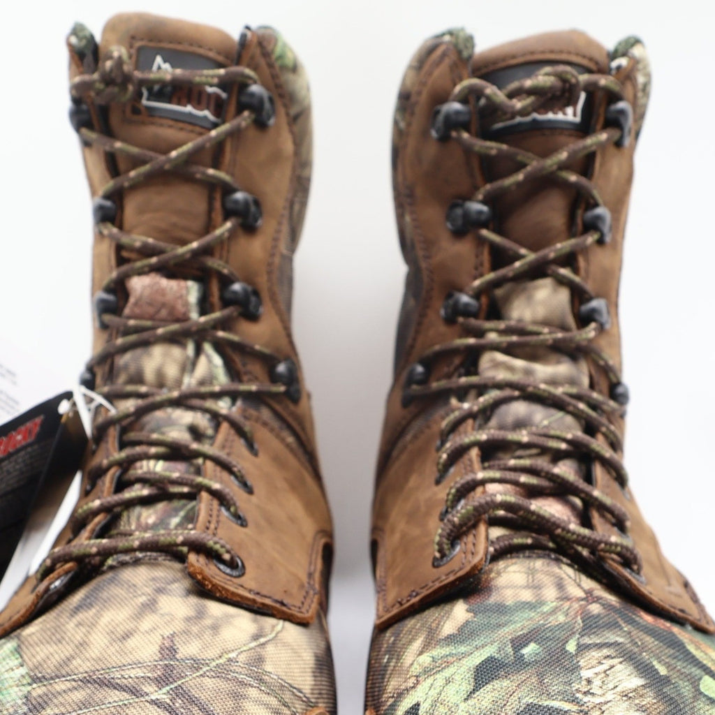 Rocky Retraction Hunting Boots Mens 11M Brown Camo Leather Waterproof New