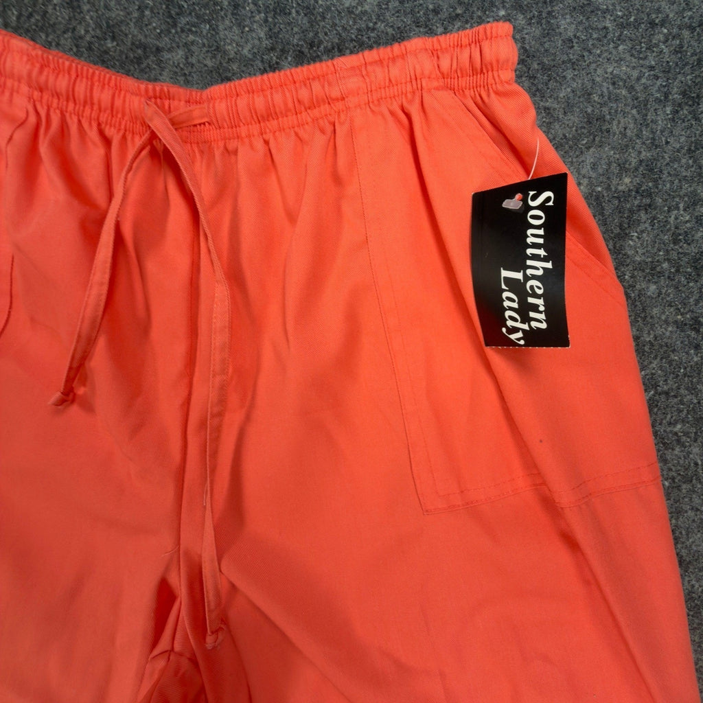 Southern Lady Vintage 90s Shorts Womens L Orange Cotton Blend NWT - take2supply