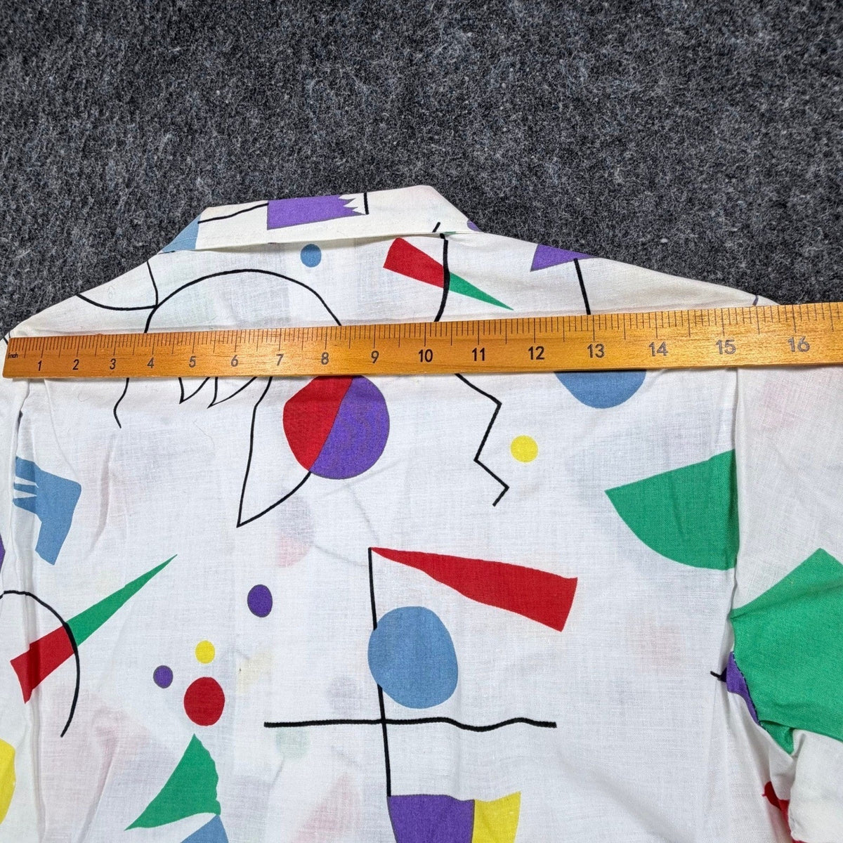 Wrangler Vintage 90s Geometric Shirt Boys Large White Cotton NWT - take2supply