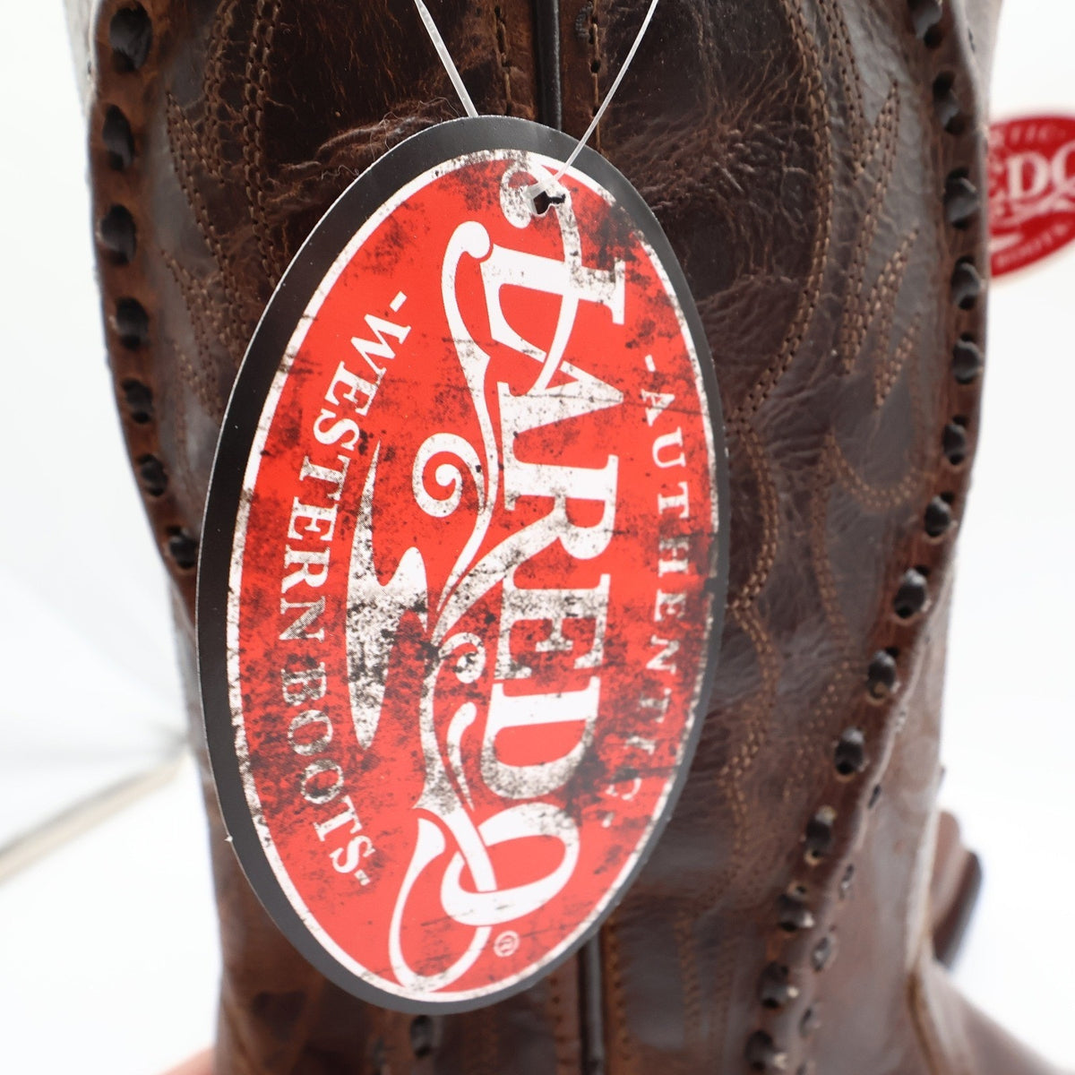 Laredo 68434 Rust Leather Bucklace Snip Toe Western Boots Men's 9D NWT