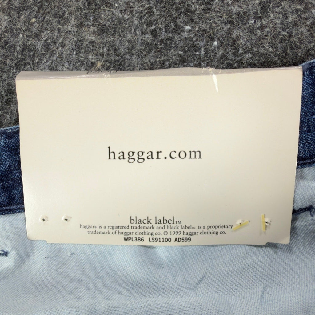 Haggar Y2K BL2K Denim Pants Mens 33x30 Blue Cotton Pleated New With Tags