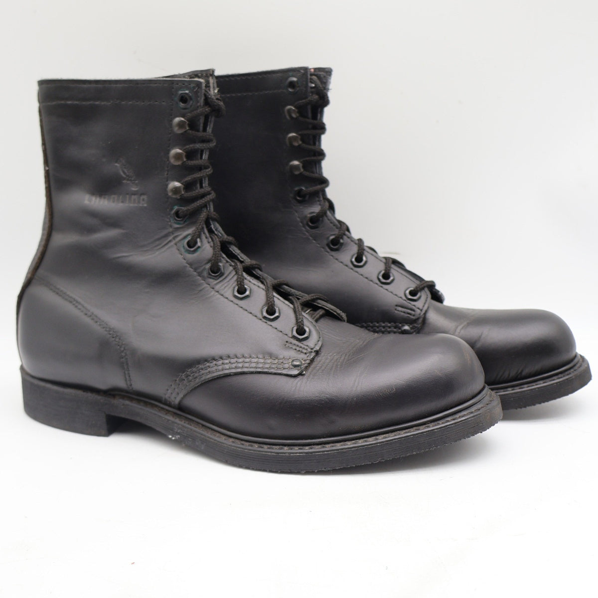 Carolina 849 Work Boots Mens 10.5 D Vintage Made in USA Black Leather Deadstock