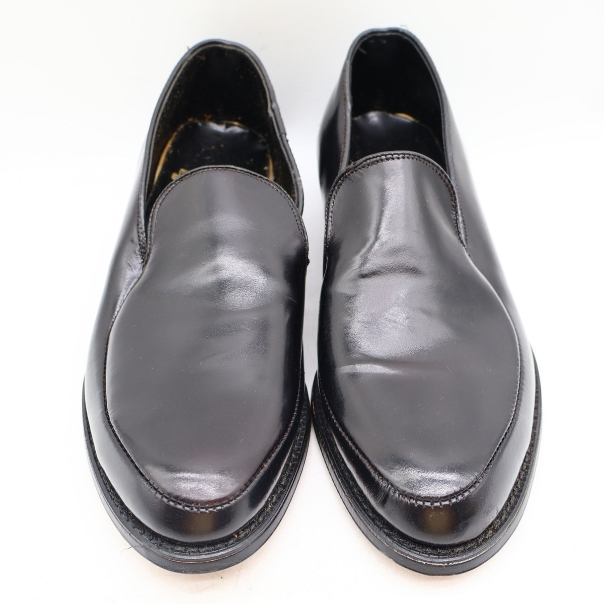 Vintage Cedar Crest Black Leather Moc Toe Slip-On Dress Shoes Boys' 14 Deadstock