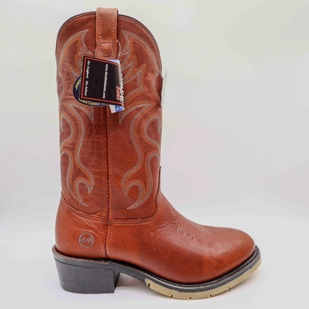 Double-H AG7 Western Work Boots Mens 9.5 D Brown Leather 1519 USA NWT