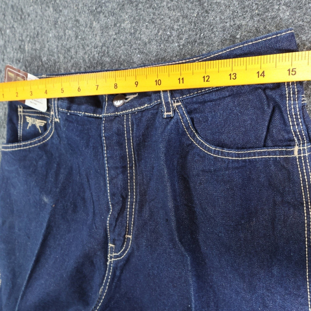 Rigolletto Vintage 70s Flare Jeans Mens 33x33 Blue Cotton Denim NOS NWT - take2supply