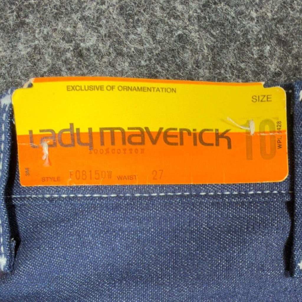 Lady Maverick Vintage 70s Jeans Women 10 Blue Cotton High Waist NWT Made in USA
