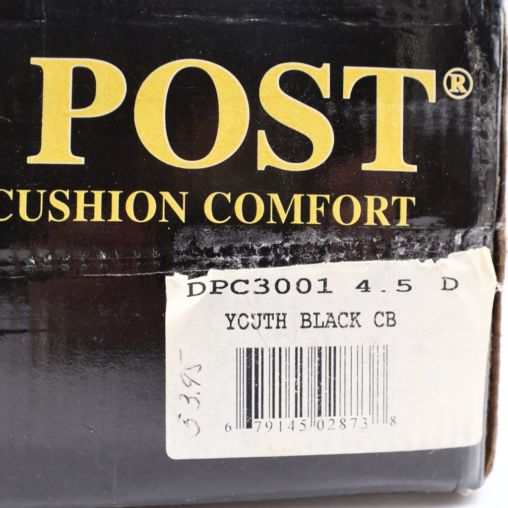 Dan Post Western Cowboy Boots Youth 4.5 D Black Leather Box NWT