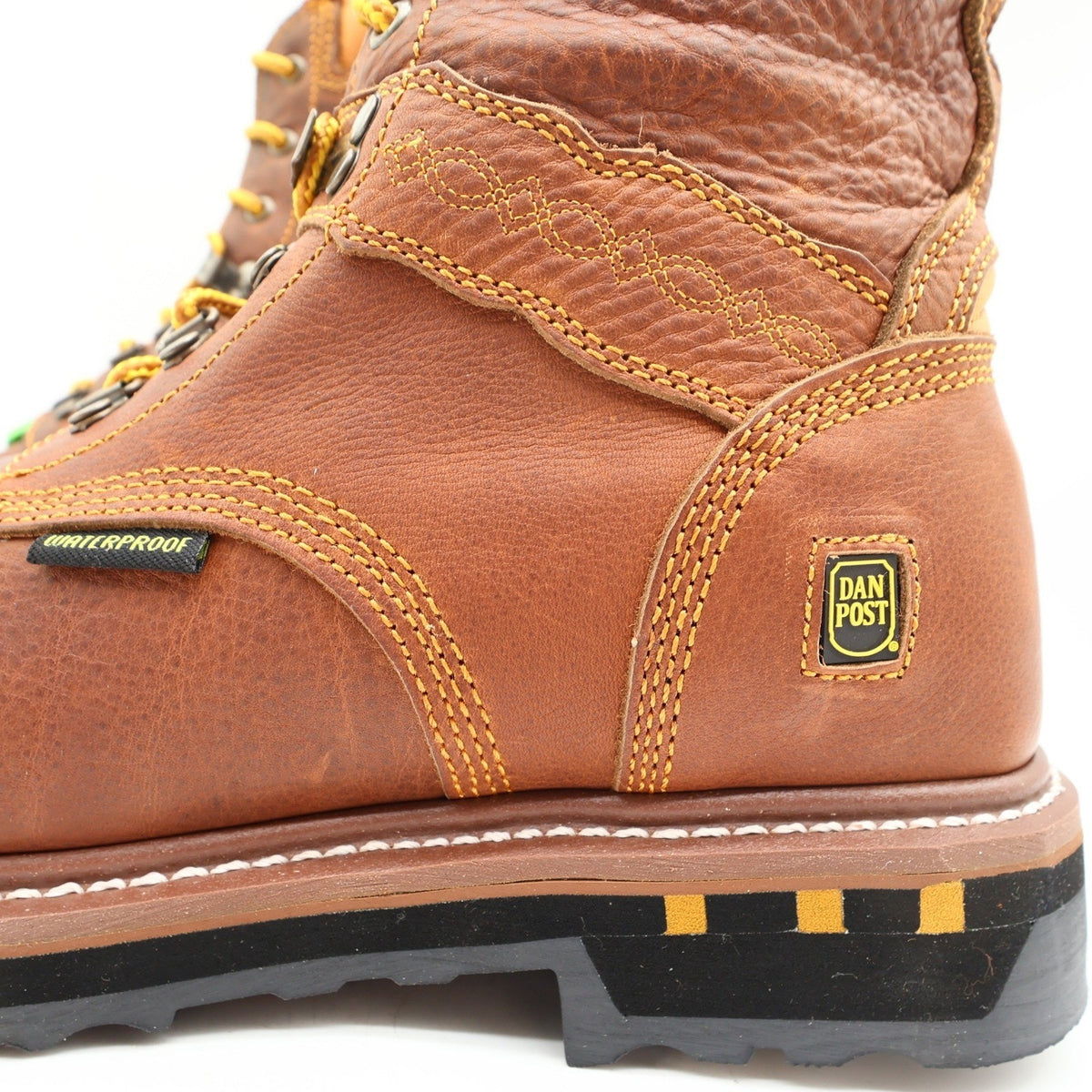 Dan Post DP68484 Work Boots Mens 10D Brown Leather Alloy Toe Waterproof NWT