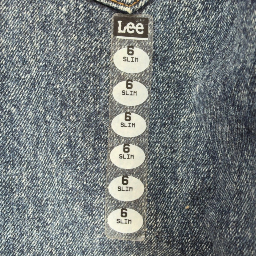 Vintage 90s Lee Boys Size 6 Slim Loose Fit Acid Wash Denim Jeans NWT USA