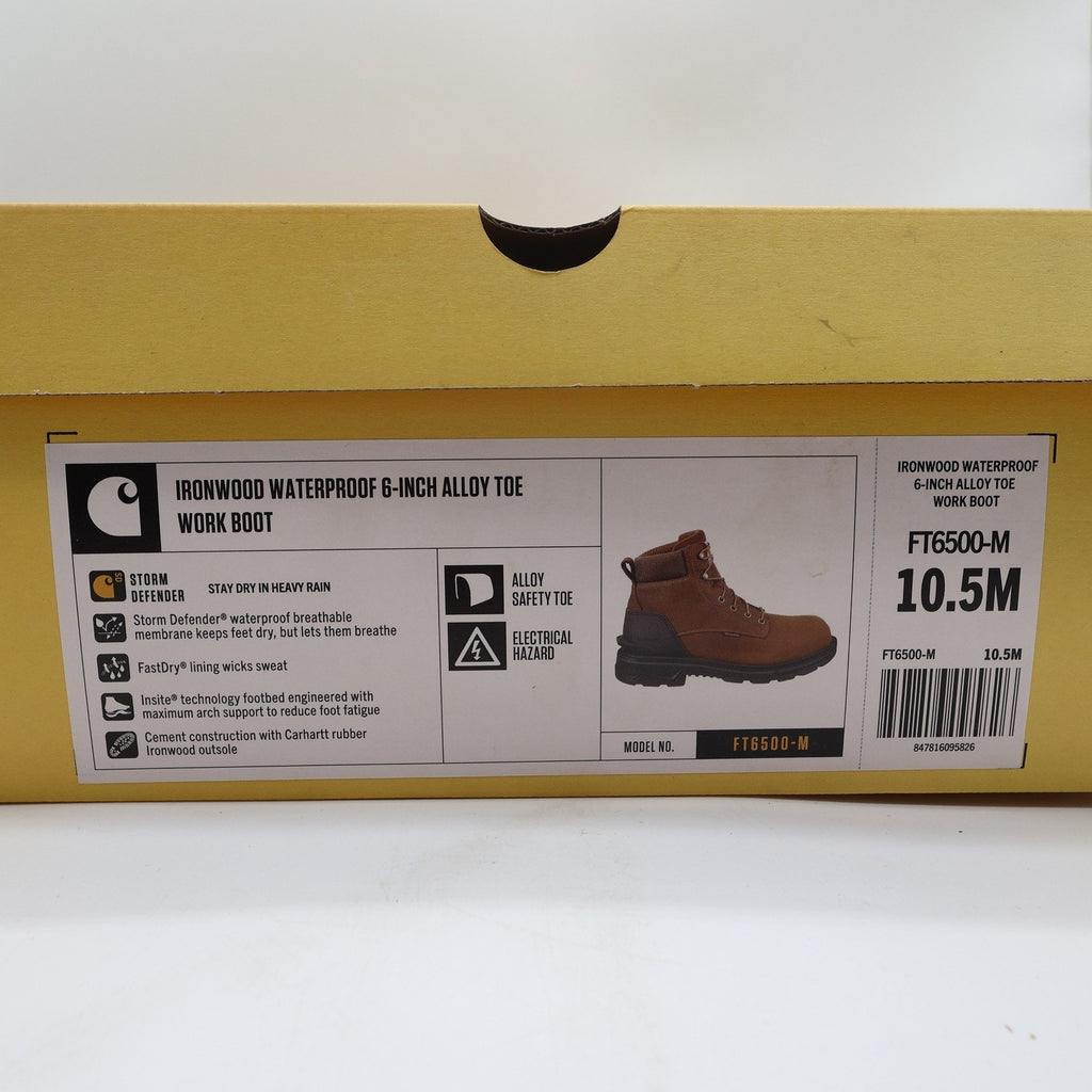 Carhartt Modern Ironwood Alloy Toe Work Boot Mens 10.5 Brown Leather New - take2supply