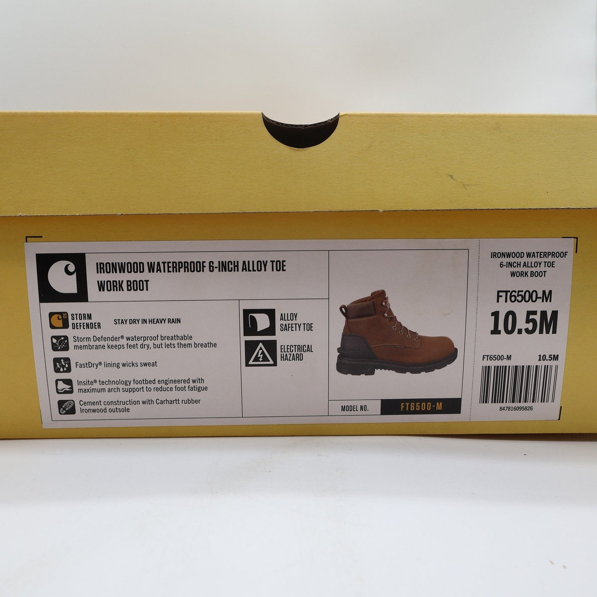 Carhartt Modern Ironwood Alloy Toe Work Boot Mens 10.5 Brown Leather New - take2supply