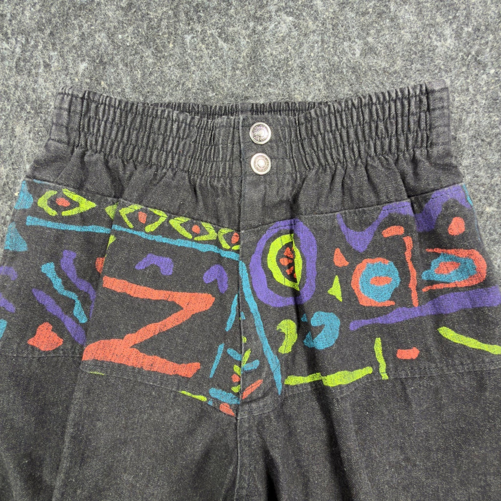 Levis Vintage 90s SilverTab Shorts Mens Small Black Abstract Print NWT Deadstock - take2supply