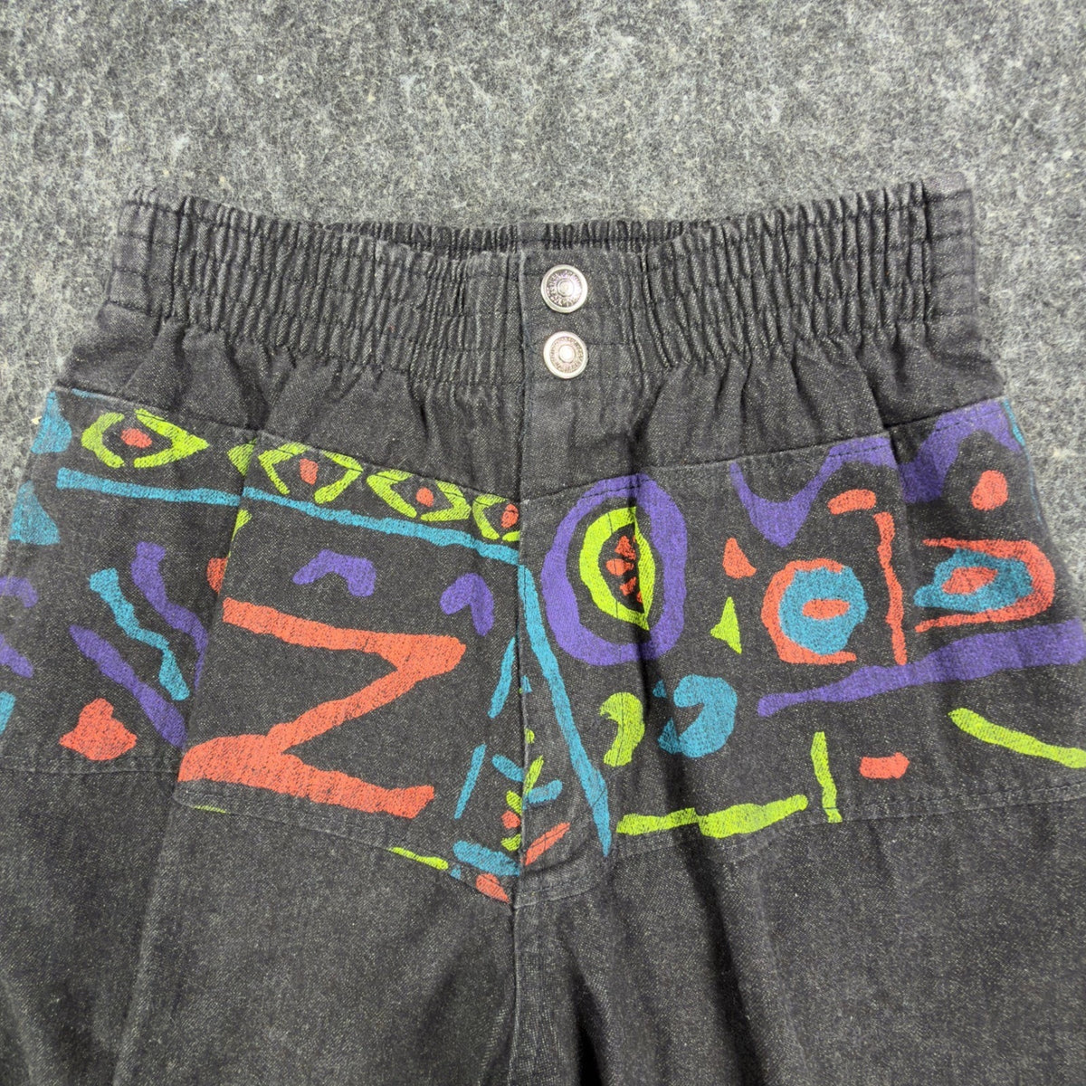 Levis Vintage 90s SilverTab Shorts Mens Small Black Abstract Print NWT Deadstock - take2supply