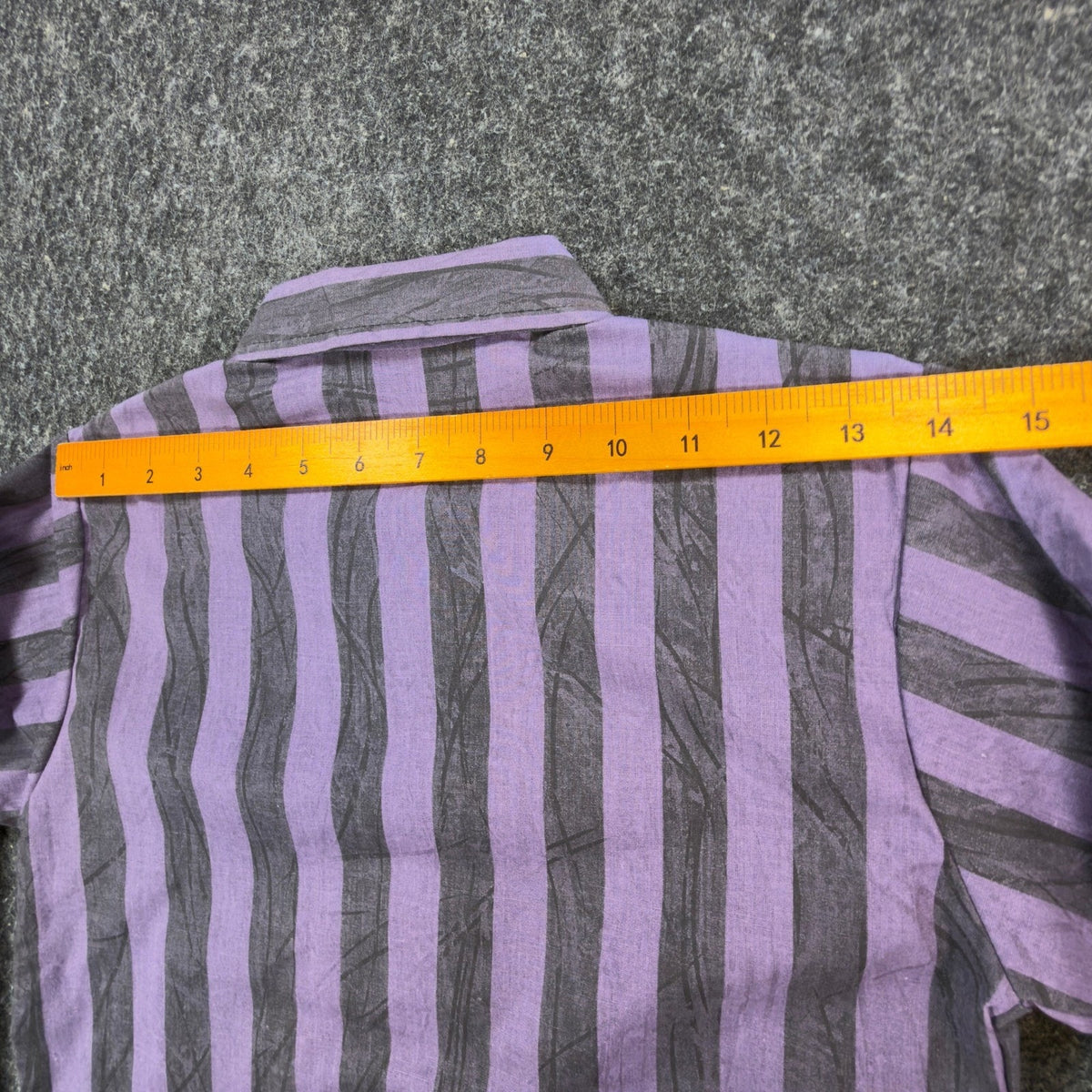 Sands Point Vintage 80s Shirt Boys 14 Purple Grey Striped USA
