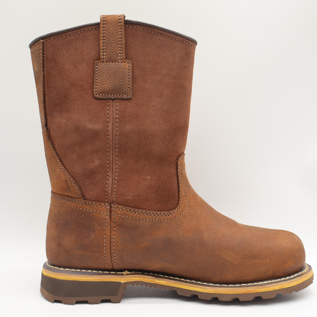 Carhartt Waterproof Pull-On Work Boot Mens 9 Brown Leather Soft Toe CMP1053 - take2supply