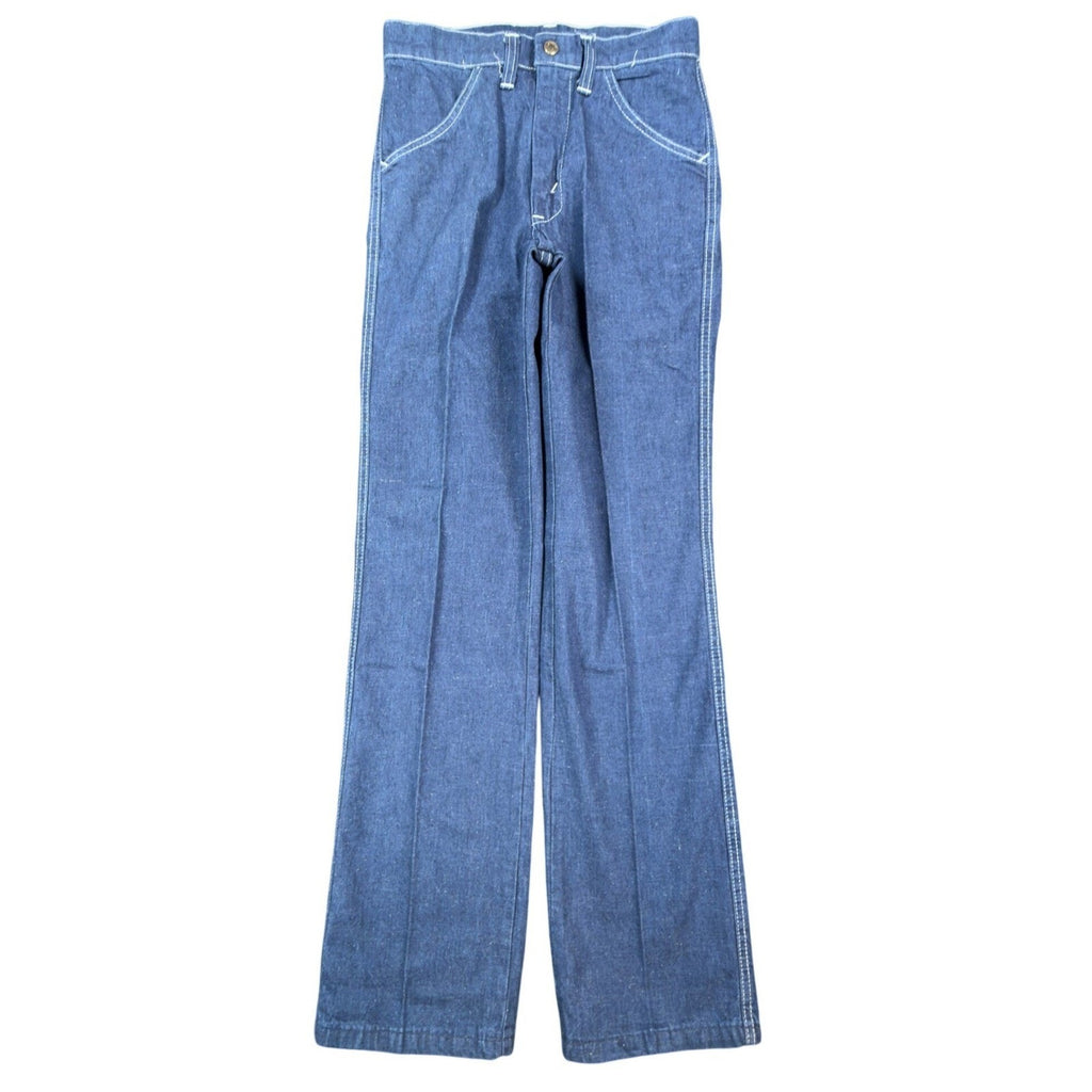 DeeCee Vintage 70s Jeans Youth 16 W26 L31 Blue Flare USA Deadstock NWT
