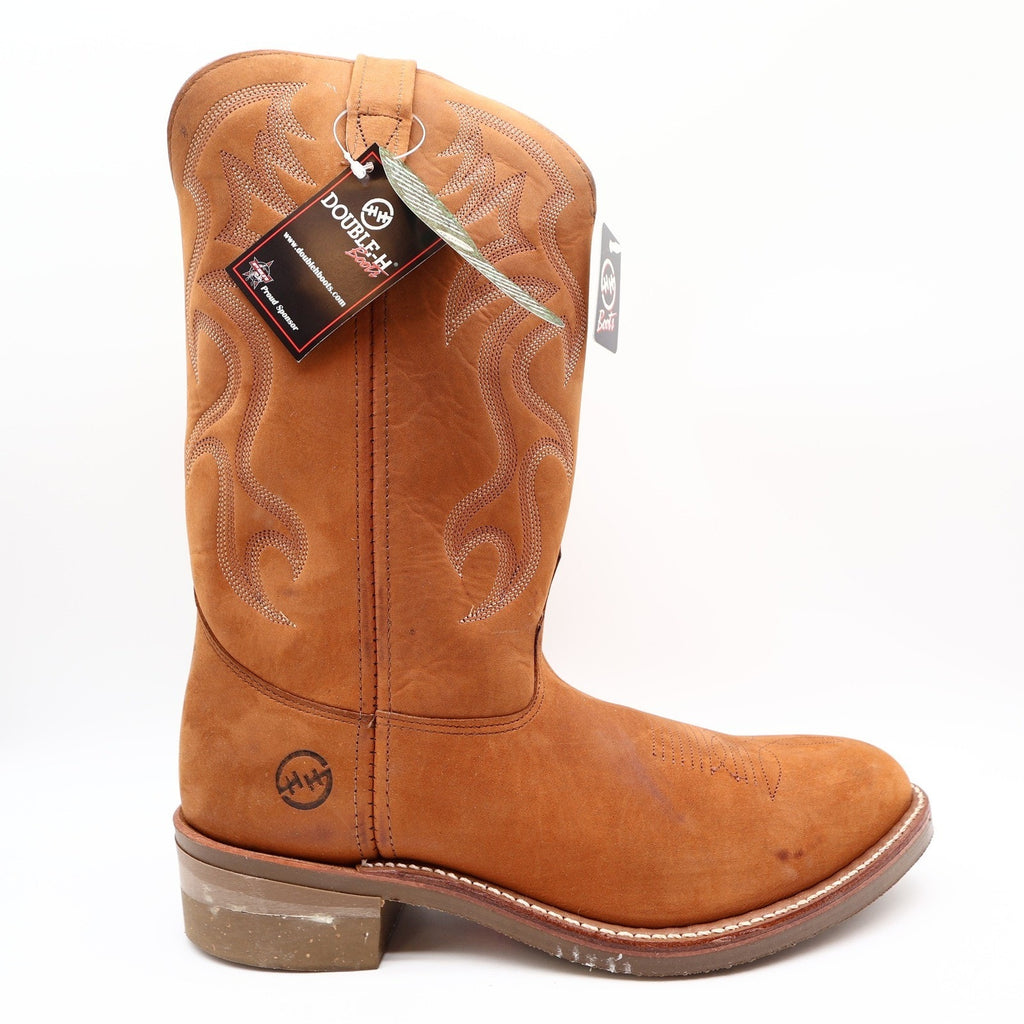 Double-H DH3250 Western Boots Mens 12 D Tan Leather New With Tags