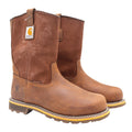 Carhartt Waterproof Pull-On Work Boot Mens 9 Brown Leather Soft Toe CMP1053 - take2supply