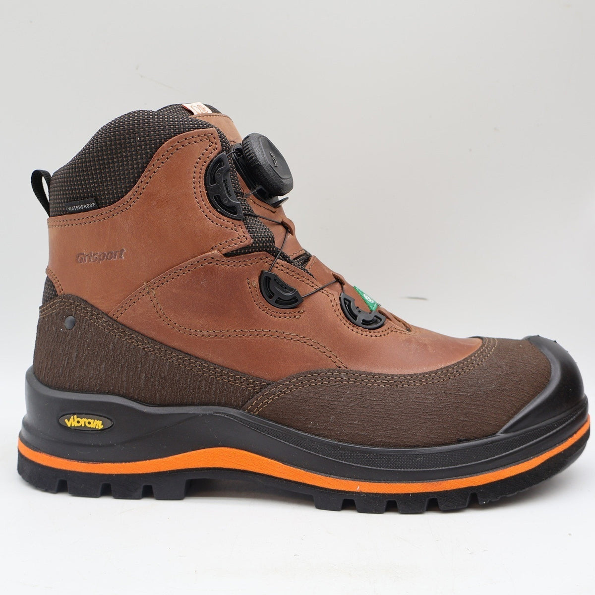 Grisport BOA Wolf Safety Boots Mens 9 Brown Leather Waterproof Vibram EH PR 6in