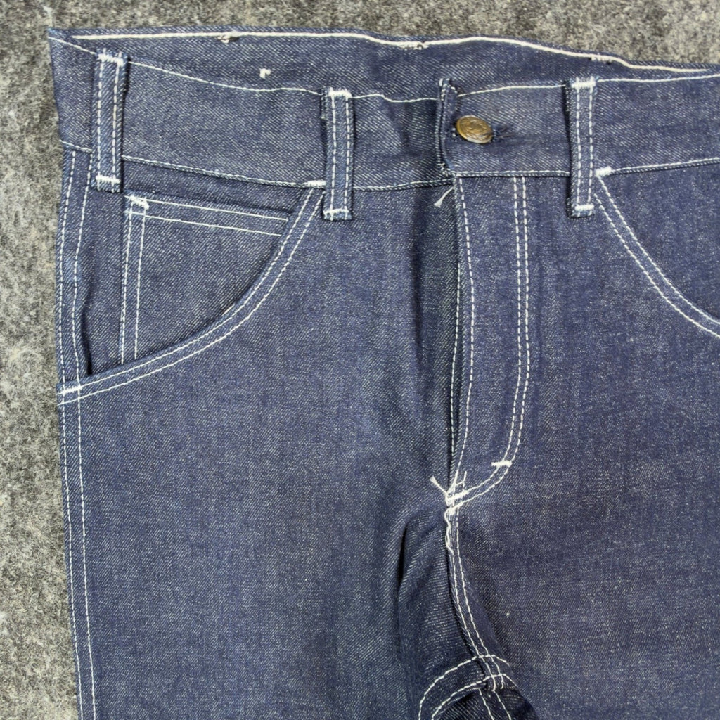 Key Vintage 70s Jeans Youth 12 Reg Blue Dark Wash Flare NWT NOS