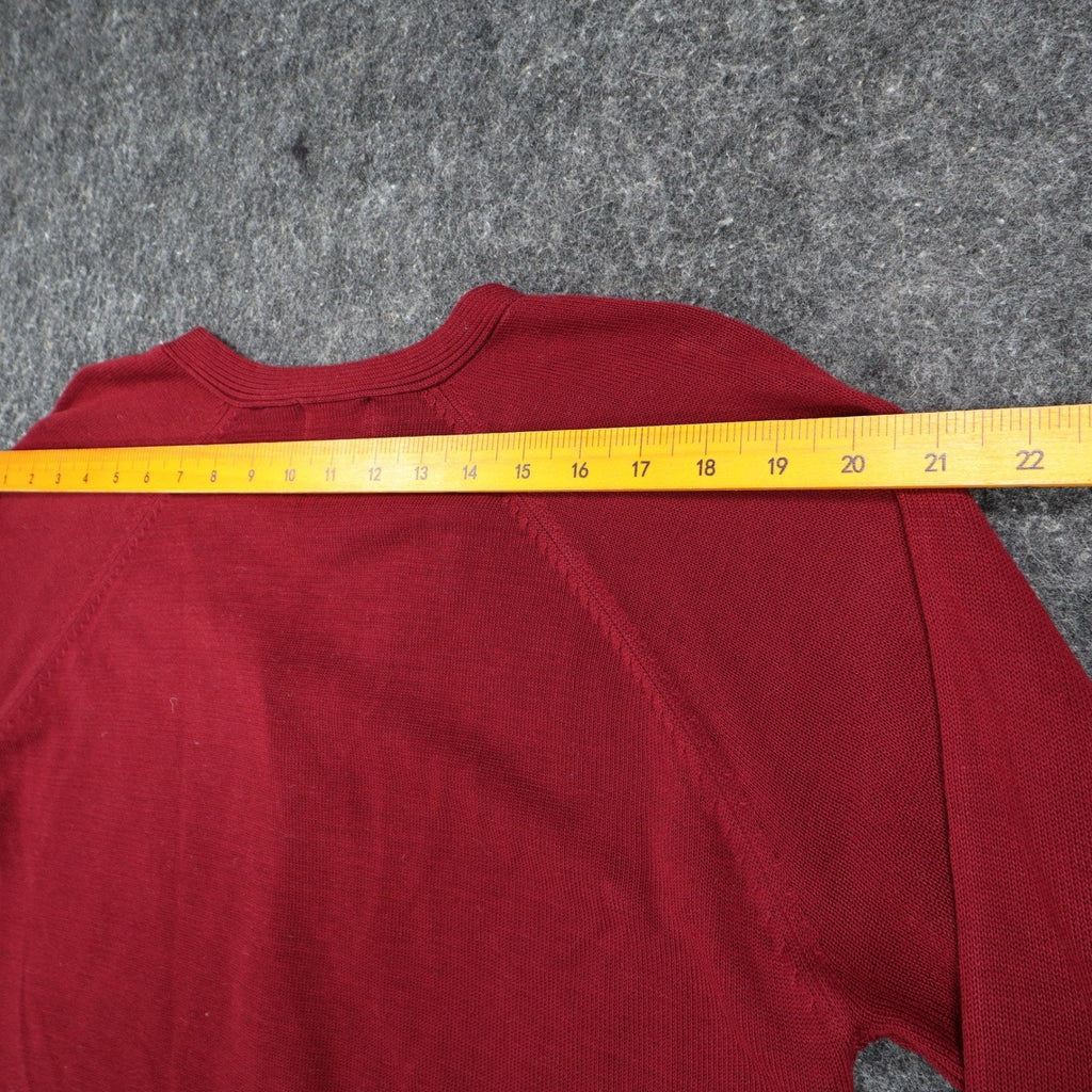 Southern Lady Cardigan Sweater Womens Small Vintage 90s Wine Red Acrylic 1W57