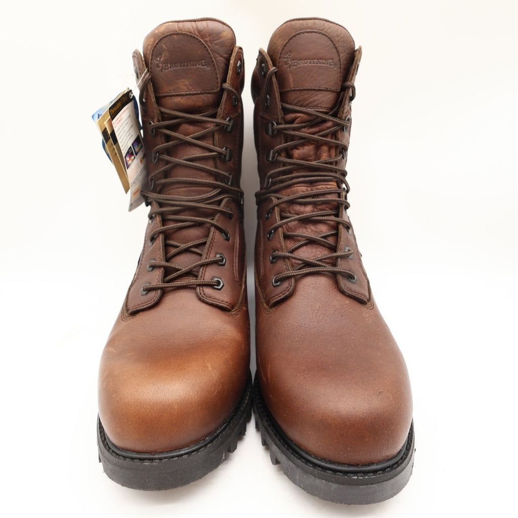 Browning 30203 Hunting Boots Mens 12 Red Brown Leather Waterproof NWT