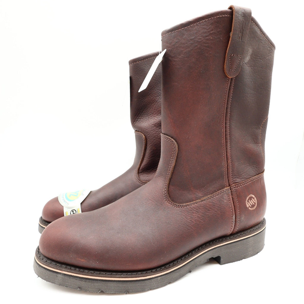 Double-H 3730 Boots Mens 11 2E Brown Briar Pitstop Leather Work New With Box