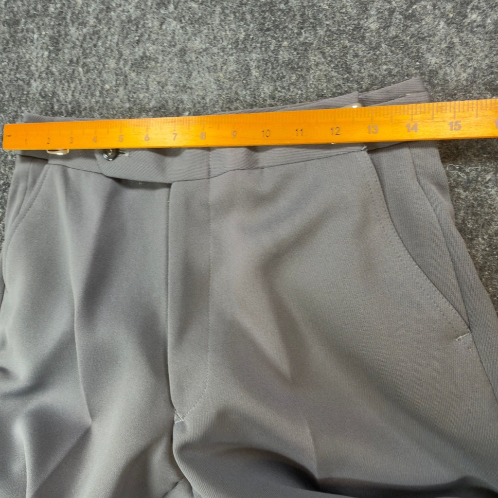 Nulook Fashions Trousers Mens 32 Vintage 70s Gray Polyester Flare Leg Deadstock
