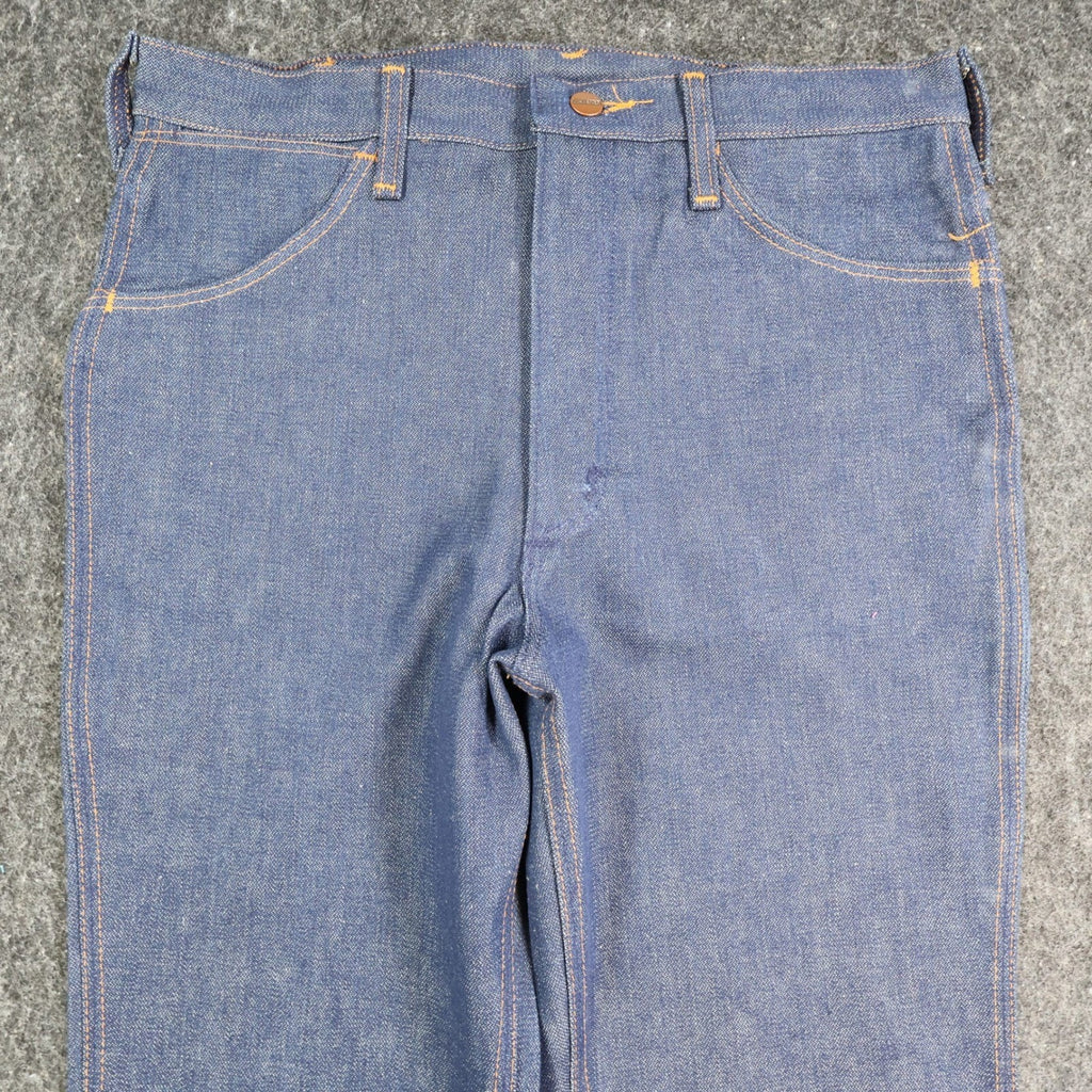 Maverick Vintage 70s Flare Jeans Mens 33x36 Blue Cotton USA Made NOS NWT