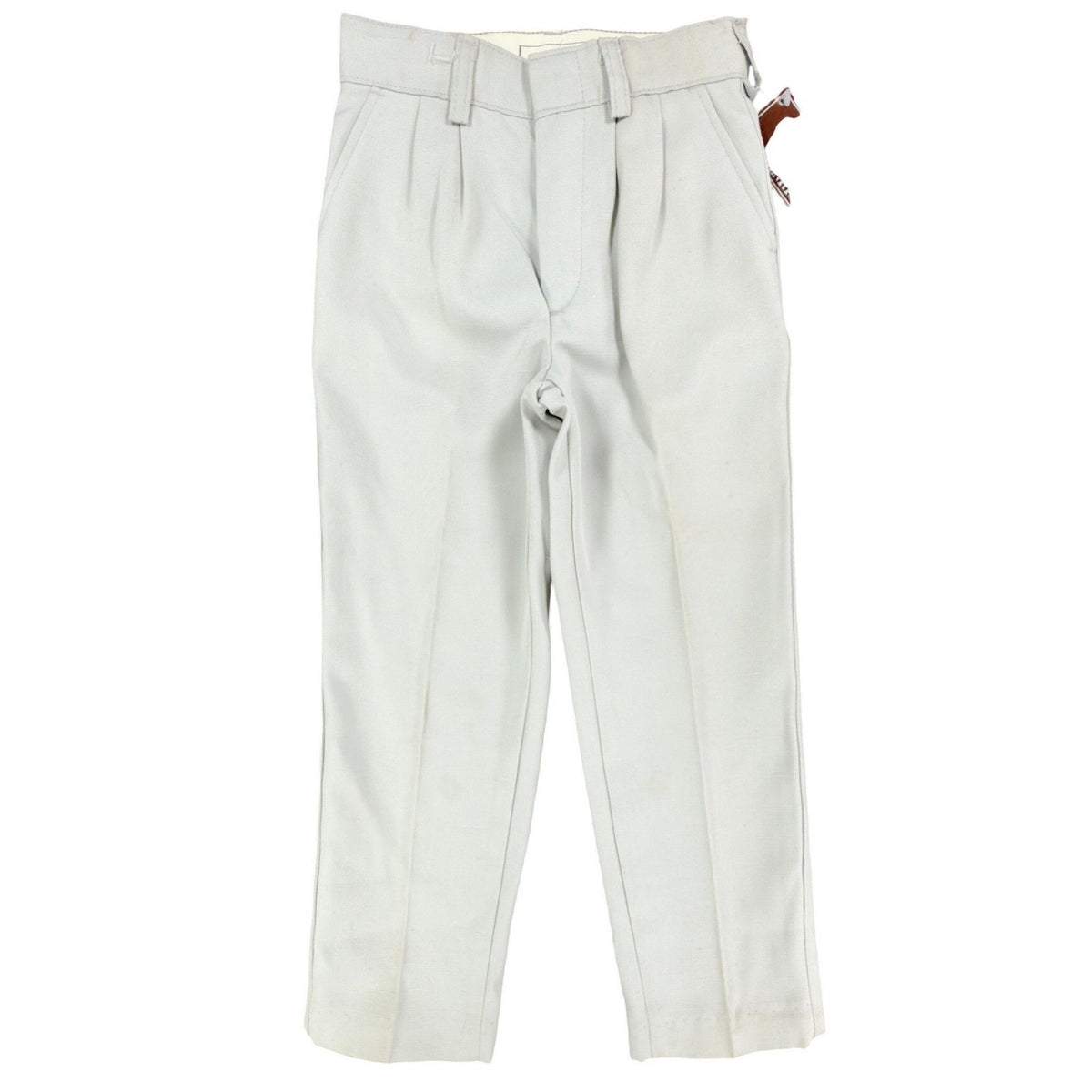 John Henry Vintage 80s Pleated Dress Pants Boys 5 Slim Gray Poly Rayon NWT - take2supply