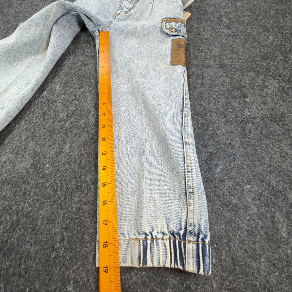 Lee AirGear Cargo Jeans Boys 6 Blue Cotton Loose Fit Vintage 90s Acid Wash