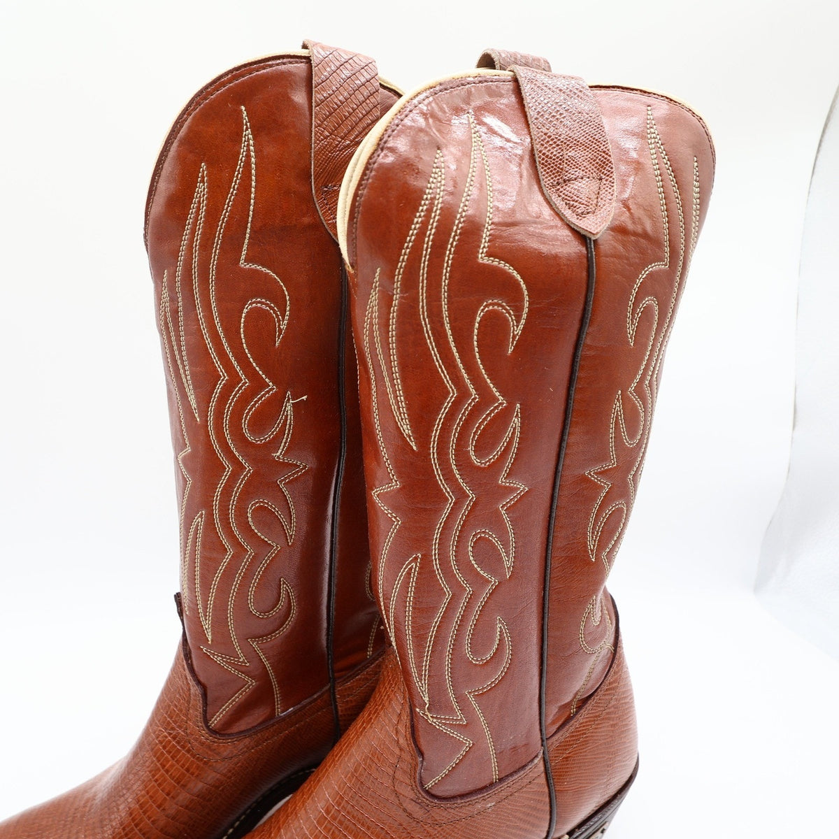 Laredo Vintage 900 Western Boots Women 10 B Brown Lizard Print NWT Deadstock - take2supply