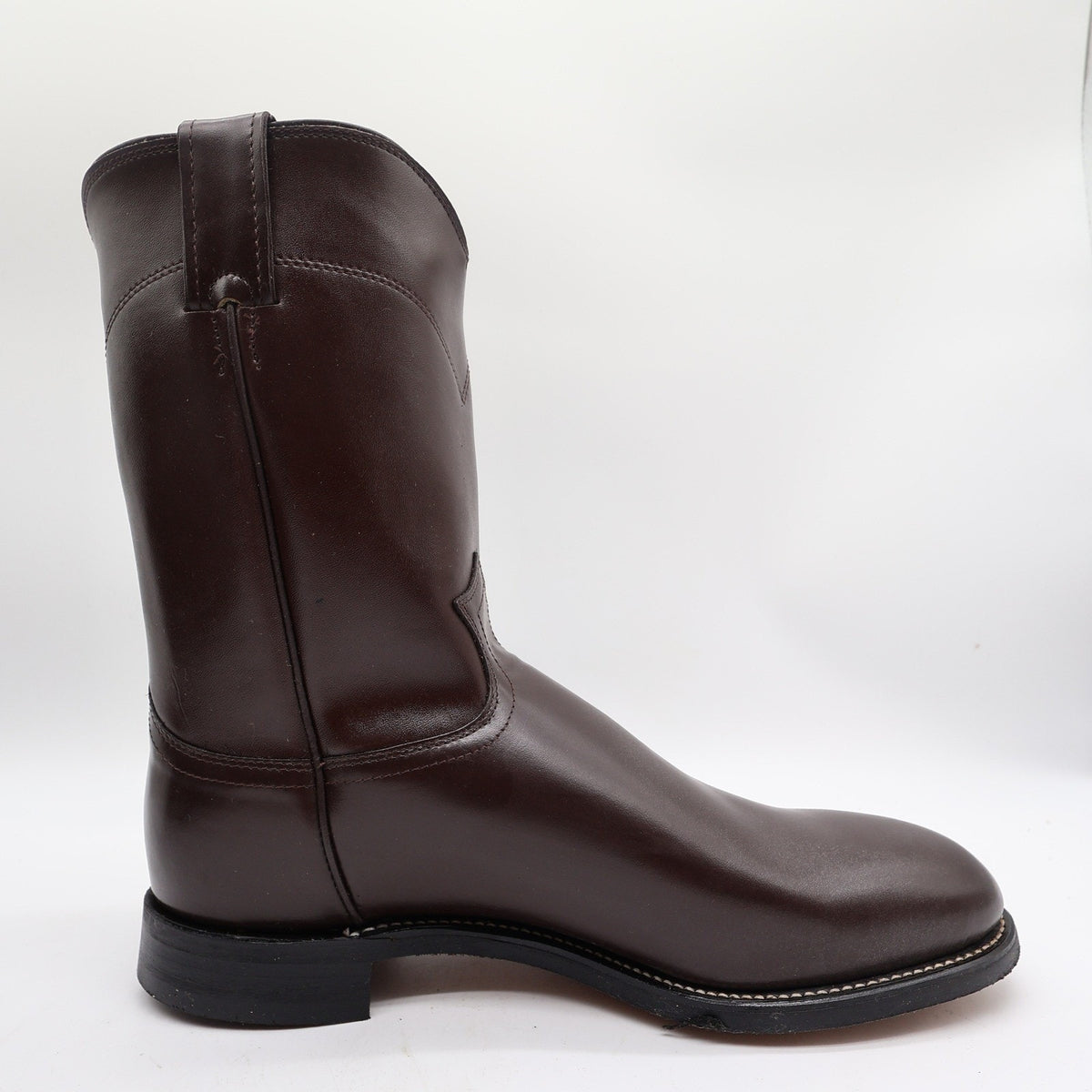 Justin Vintage Cowboy Boots Mens 11 D Brown Leather Deadstock 3132M