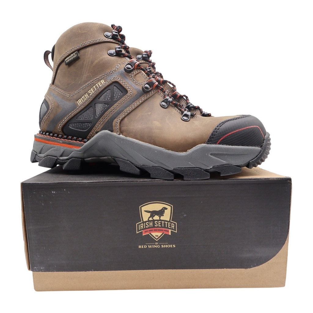Irish Setter Boots Mens 10 D Crosby Leather Waterproof Safety Toe 83628 NIB