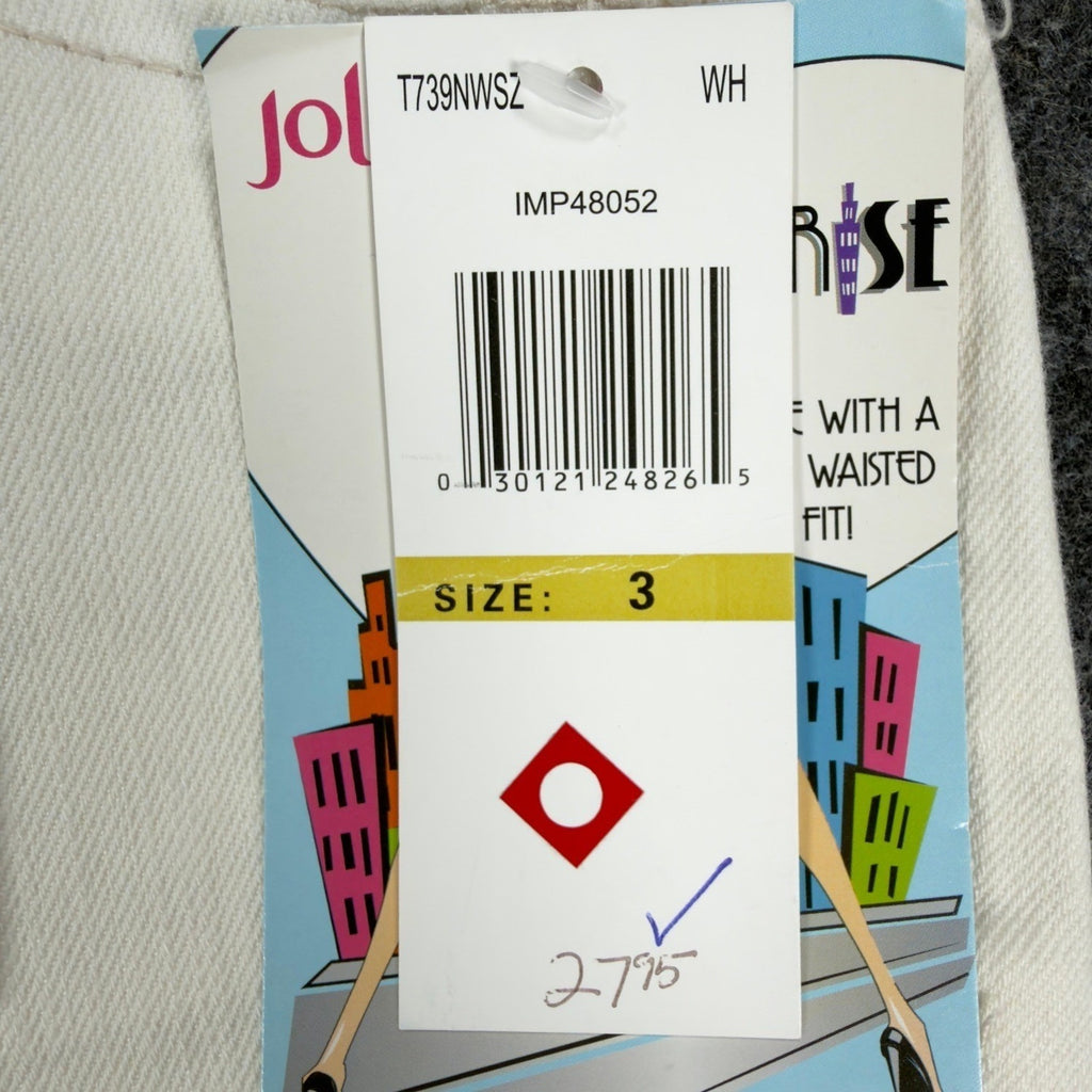 Jolt Y2K Skyrise High Waisted Denim Shorts Juniors 3 White Cotton NWT