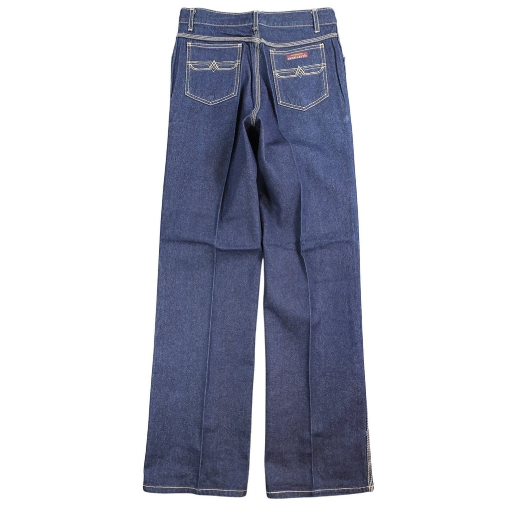 Rigolletto Vintage 70s Flare Jeans Mens 33x33 Blue Cotton Denim NOS NWT - take2supply