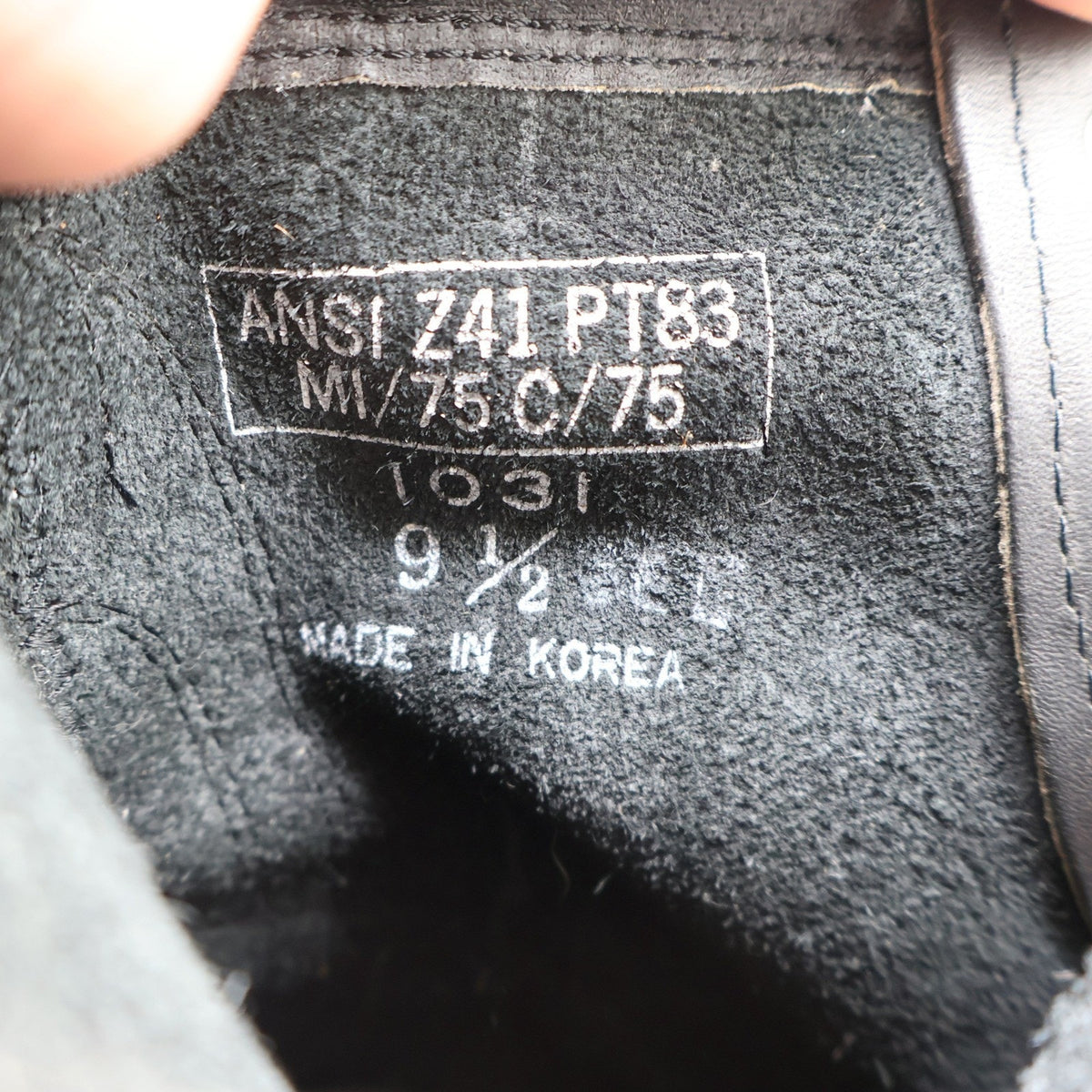 Walker Shoes Steel Toe Work Boots Mens 9.5 EEE Vintage 80s Black Leather 1031