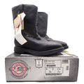 Justin Boots Mens 12 EE Black Leather Work Boots Pull On Roper 4763 NIB