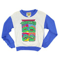 TMNT Vintage Sweatshirt Boys L 7 White Blue 80s 90s Made in USA Graphic