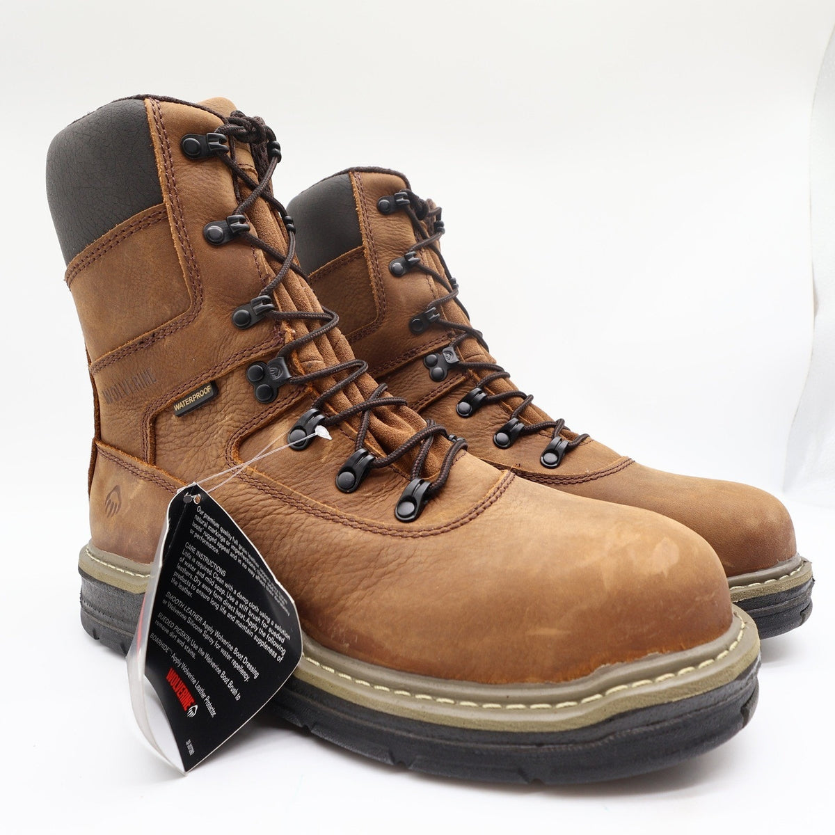 Wolverine Marauder 8 Work Boots Mens 8.5 Brown Leather Steel Toe NWT W02163
