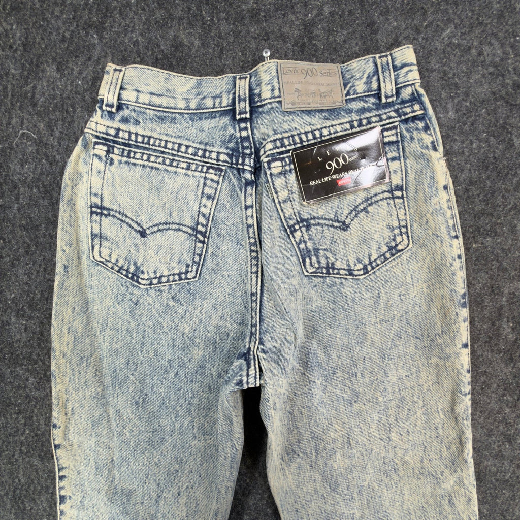 Levi's 901 Slim Jeans Womens 9 Vintage 80s Acid Wash High Waist Made in USA NWT