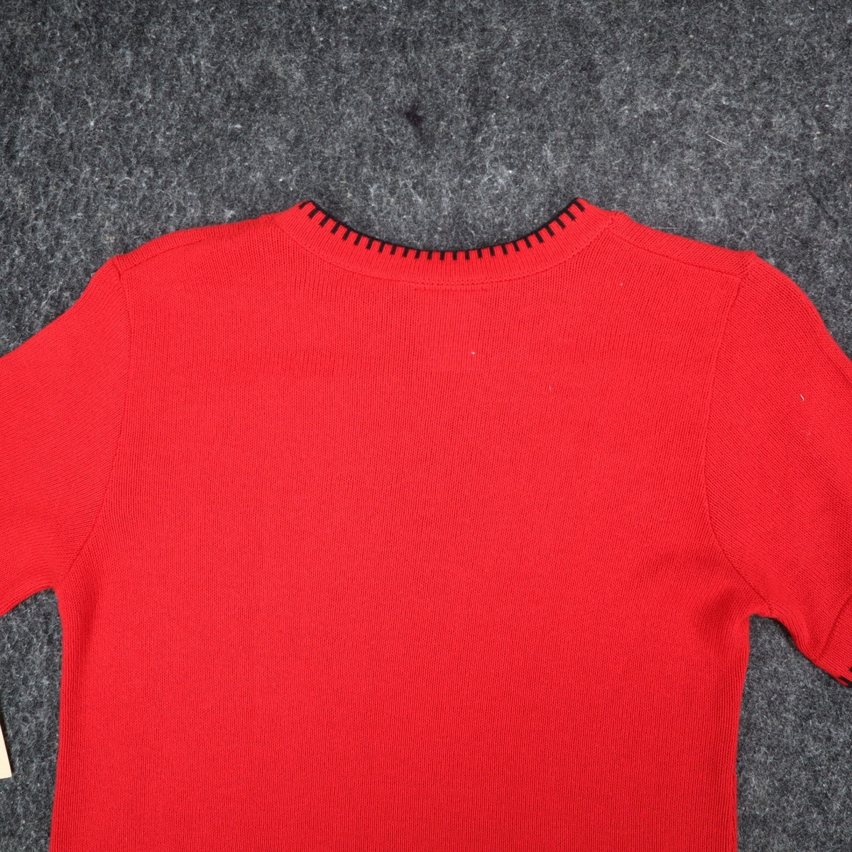 Company Collection Lighthouse Sweater Womens Small Vintage 90s Red Short Sleeve