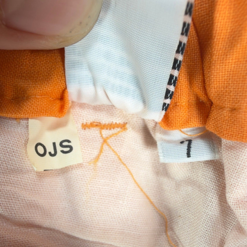 Bugle Boy Vintage 90s Shorts Womens 7 Orange Elastic Waist Pleated NWT