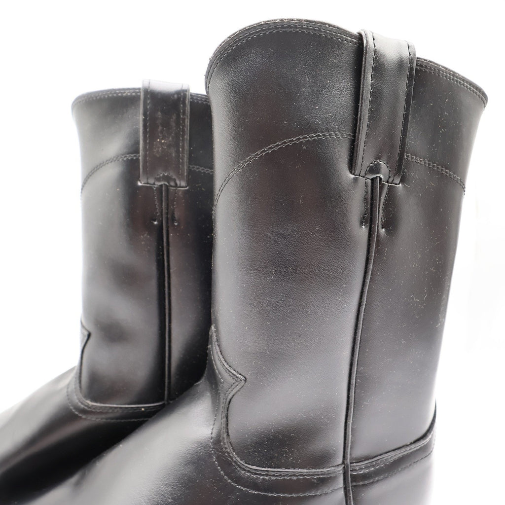 Justin Vintage Roper Boots Mens 11 D Black Leather Deadstock 3702M