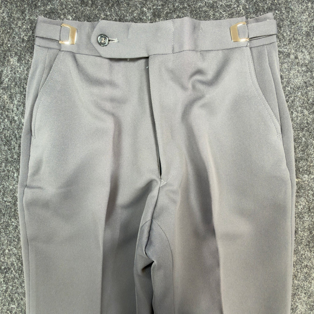 Nulook Fashions Trousers Mens 32 Vintage 70s Gray Polyester Flare Leg Deadstock