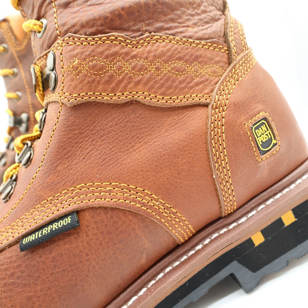 Dan Post DP68484 Work Boots Mens 10D Brown Leather Alloy Toe Waterproof NWT