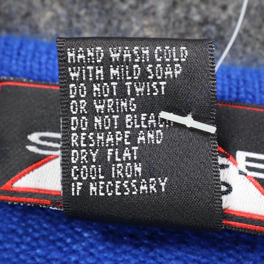 Spice It Up Sweater Womens Small Y2K Royal Blue Angora Blend Notched Neck
