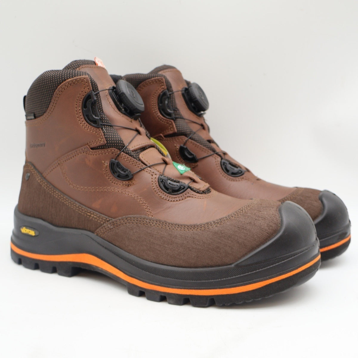 Grisport BOA Wolf Safety Boots Mens 10.5 Brown Leather Waterproof Vibram EH PR - take2supply