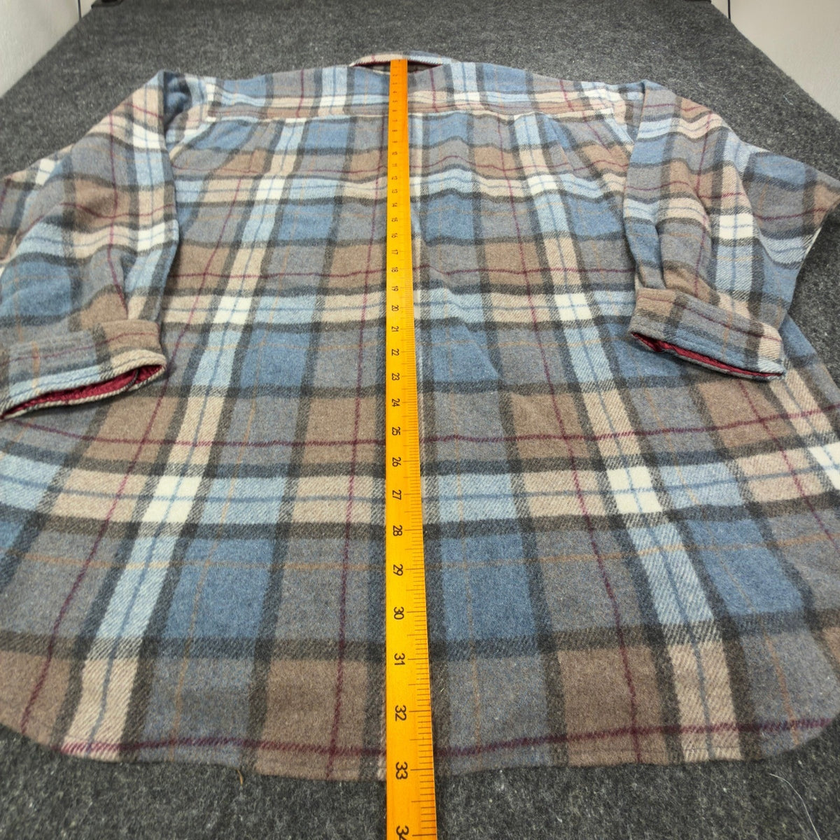 Salmon River Traders Vintage Plaid Flannel Shirt Mens XL Blue Wool Blend NWT